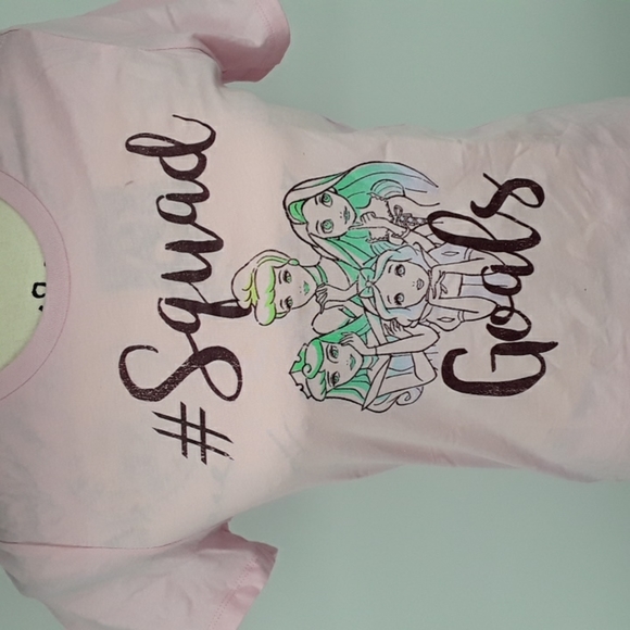 Disney Princess Shirt Squad Goals Pink Womens Graphic T Shirt Size L - Picture 4 of 4